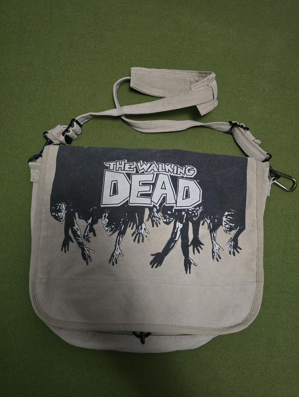 The Walking Dead Canvas Messenger Bag - Beige